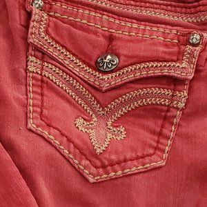 Rock Revival Red Jeans Size 29 x 32 inseam Ashley Skinny